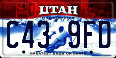 UT license plate C439FD