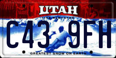 UT license plate C439FH