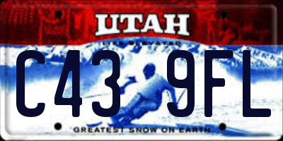 UT license plate C439FL
