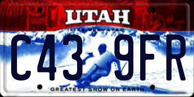 UT license plate C439FR