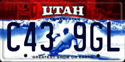UT license plate C439GL