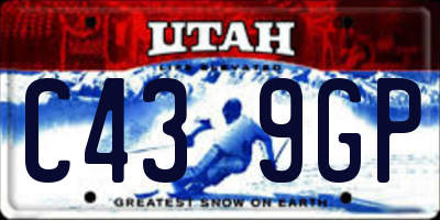 UT license plate C439GP