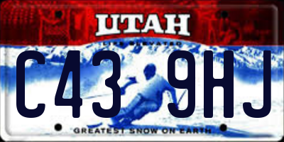 UT license plate C439HJ