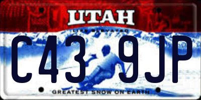 UT license plate C439JP