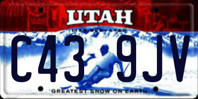 UT license plate C439JV
