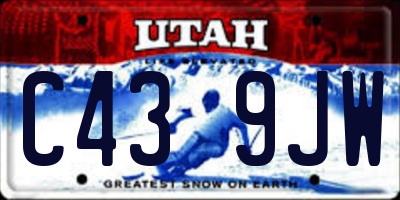 UT license plate C439JW