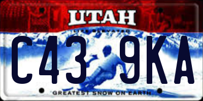 UT license plate C439KA