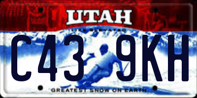 UT license plate C439KH