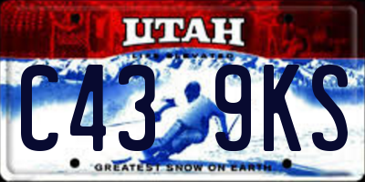 UT license plate C439KS