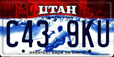 UT license plate C439KU