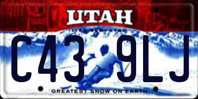 UT license plate C439LJ