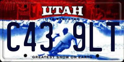 UT license plate C439LT
