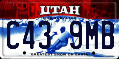 UT license plate C439MB