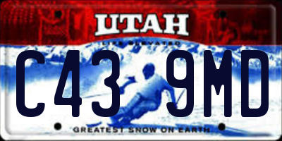 UT license plate C439MD