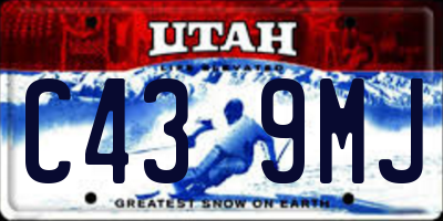 UT license plate C439MJ