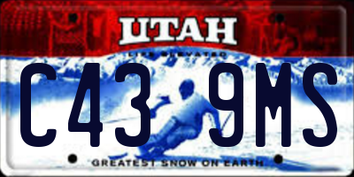 UT license plate C439MS