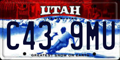 UT license plate C439MU