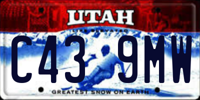 UT license plate C439MW