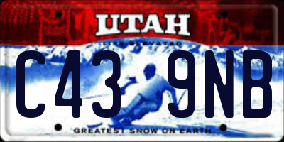 UT license plate C439NB