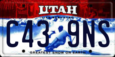UT license plate C439NS