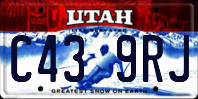 UT license plate C439RJ