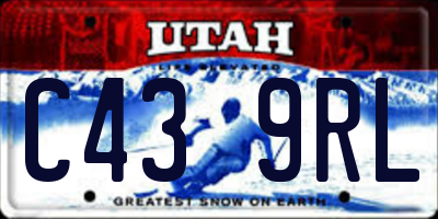 UT license plate C439RL