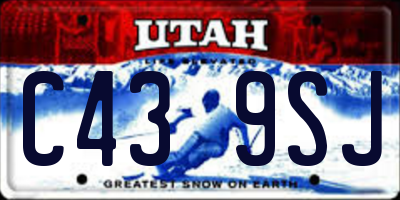 UT license plate C439SJ