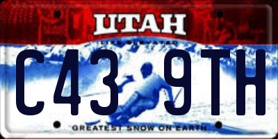 UT license plate C439TH