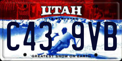 UT license plate C439VB