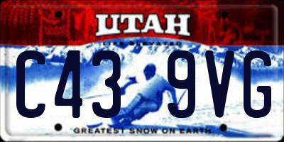 UT license plate C439VG