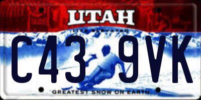 UT license plate C439VK
