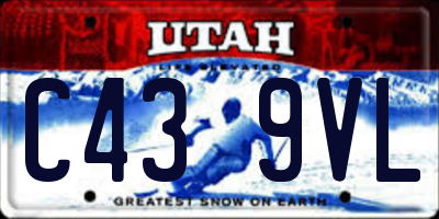 UT license plate C439VL