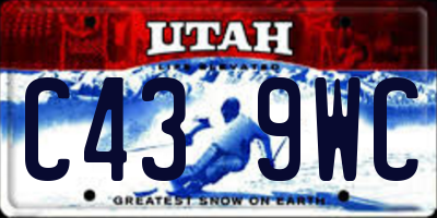 UT license plate C439WC