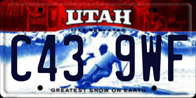 UT license plate C439WF