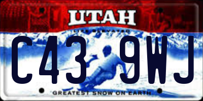 UT license plate C439WJ