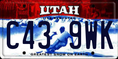 UT license plate C439WK