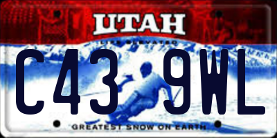 UT license plate C439WL