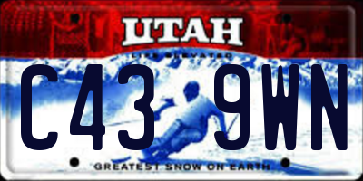 UT license plate C439WN