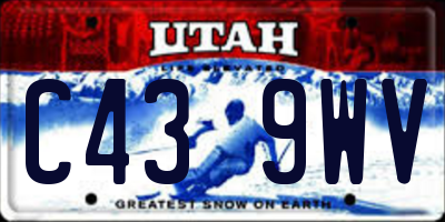 UT license plate C439WV