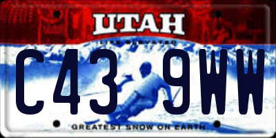 UT license plate C439WW