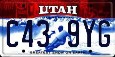 UT license plate C439YG