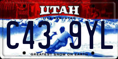 UT license plate C439YL