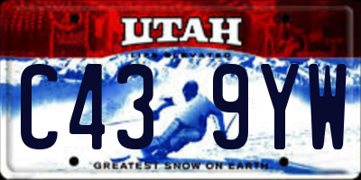UT license plate C439YW