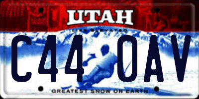 UT license plate C440AV