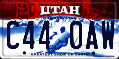 UT license plate C440AW