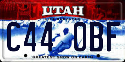 UT license plate C440BF