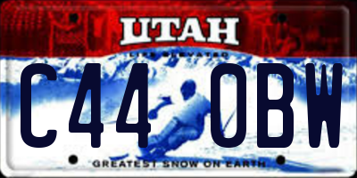 UT license plate C440BW