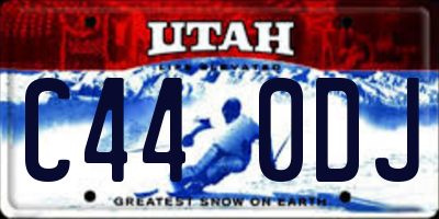 UT license plate C440DJ