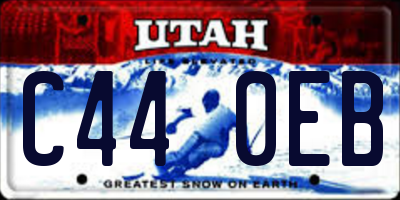 UT license plate C440EB