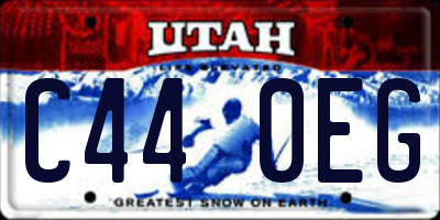 UT license plate C440EG